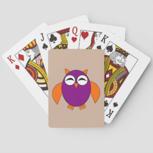 Cute Halloween Owl Playing cards