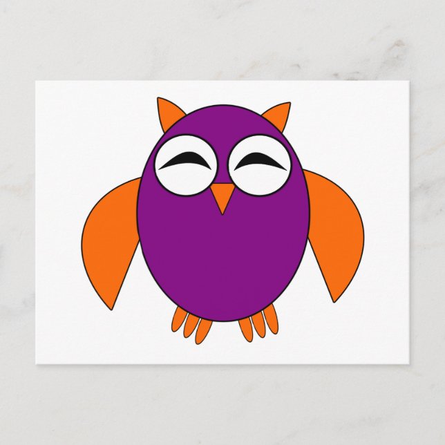 Cute Halloween Owl Postcard (Front)