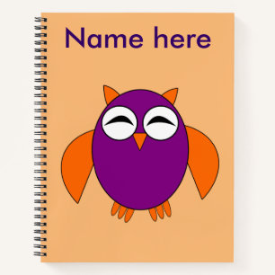Cute Halloween Owl Spiral Notebook