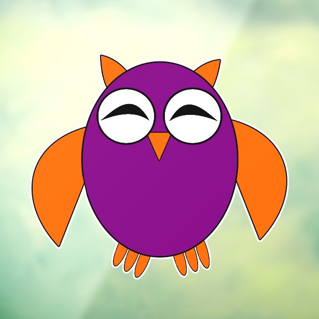 Cute Halloween Owl Window Cling (Sheet 3)