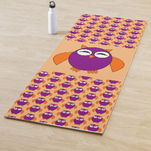 Cute Halloween Owl Yoga Mat