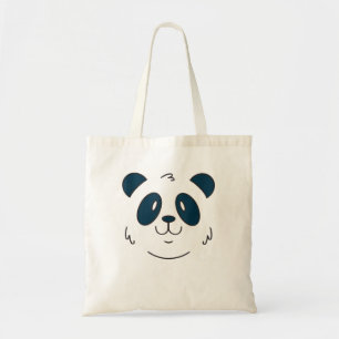 Cute Halloween Panda Bear Face Costume Tote Bag