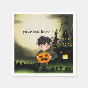 Cute Halloween party Frankenstein Napkin