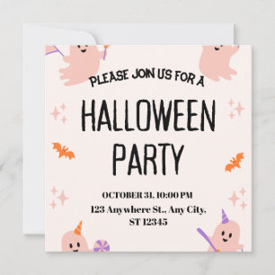 Cute Halloween Party Invitation