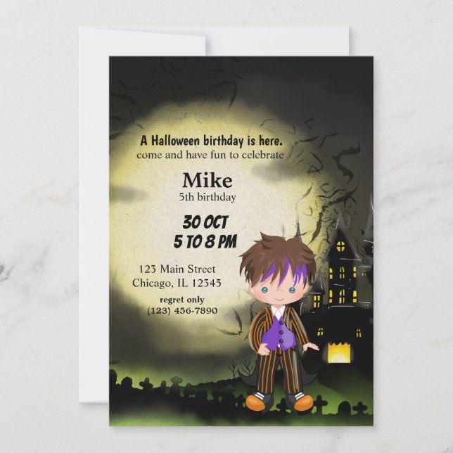 Cute Halloween party Joker Invitation (Front)