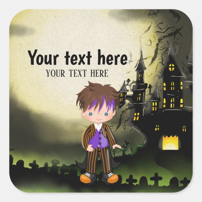 Cute Halloween party Joker Square Sticker (Front)