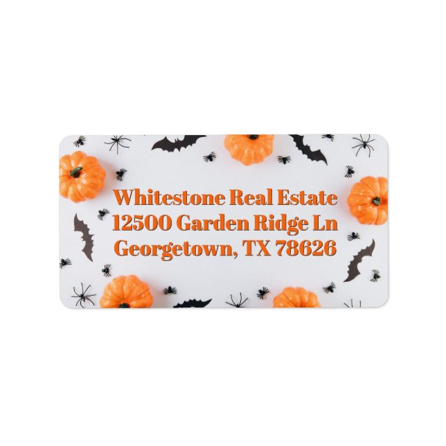 Cute Halloween Party Pumpkins Return Address Label (Front)