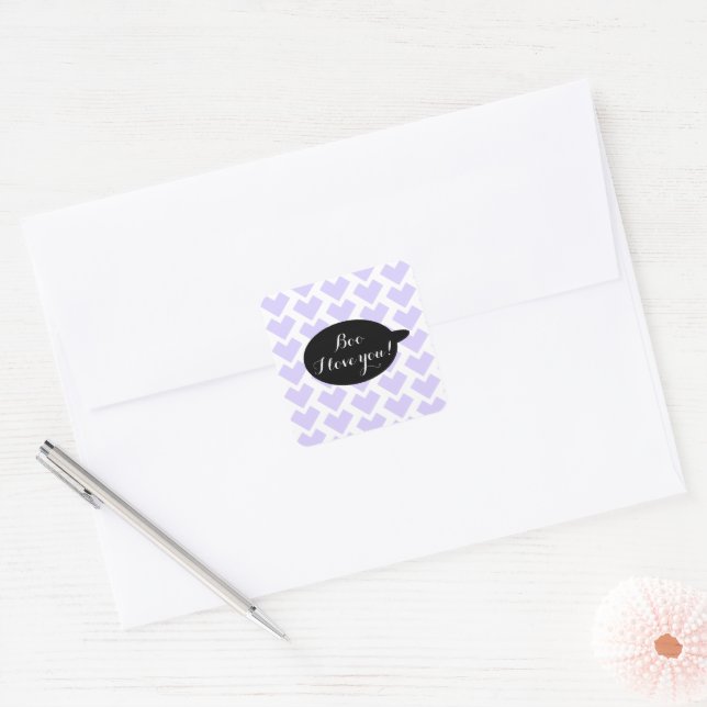 Cute Halloween Party Square Sticker (Envelope)