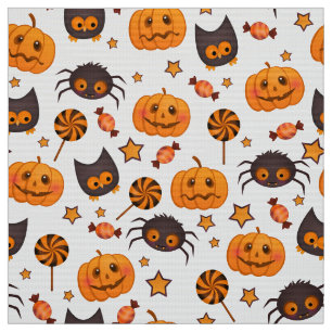 Cute Halloween Pattern Illustration Fabric