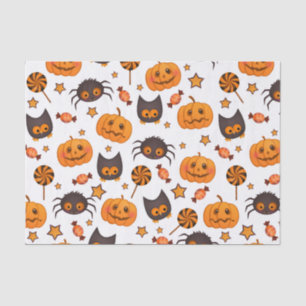 Cute Halloween Pattern Illustration Tissue Paper