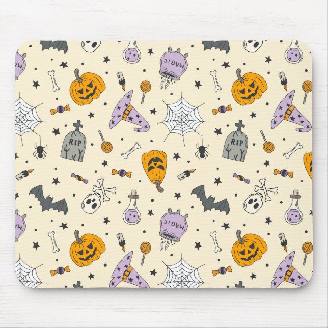 Cute Halloween Pattern Mouse Pad (Front)