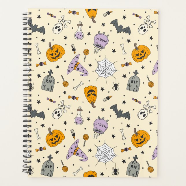 Cute Halloween Pattern Planner (Front)