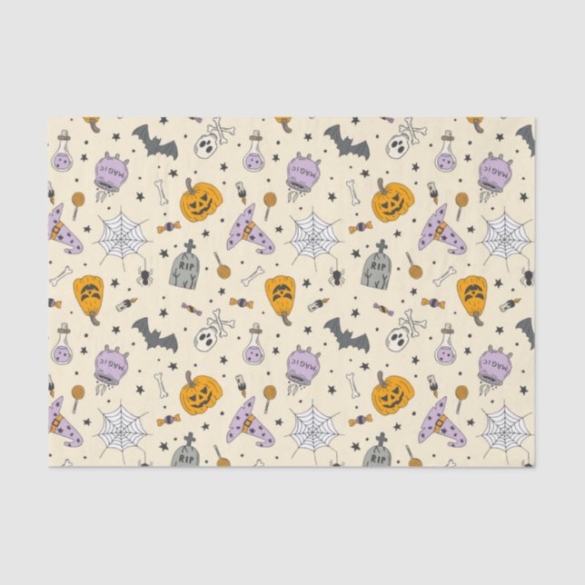 Cute Halloween Pattern Tissue Paper (Front)