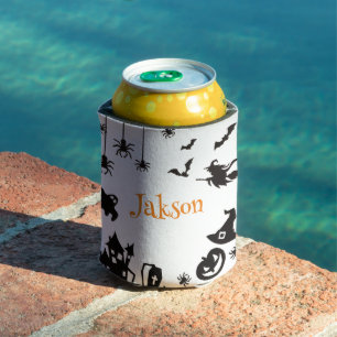 Cute Halloween Personalized Can Cooler – Custom 