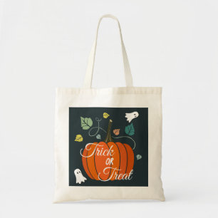 Cute Halloween Pumpkin and Ghosts Trick or Treat  Tote Bag