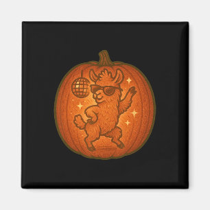 Cute Halloween Pumpkin Dancing Llama Spooky Fall S Magnet