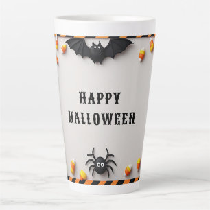 Cute Halloween Pumpkin Frame 👻 Latte Mug