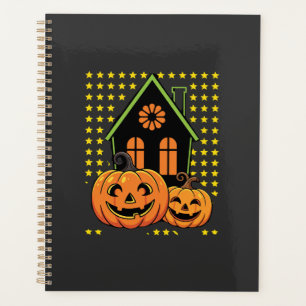 Cute Halloween Pumpkin Haunted House Star Planner
