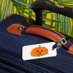 Cute Halloween Pumpkin Jack-O-Lantern Luggage Tag