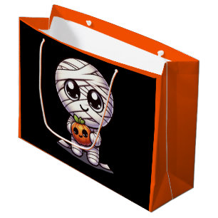 Cute Halloween pumpkin/mummy Large Gift Bag