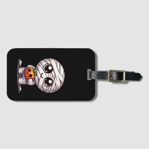 Cute Halloween pumpkin/mummy Luggage Tag
