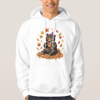 Cute Halloween Pumpkin Spice Bear Cozy Autumn T-Sh Hoodie