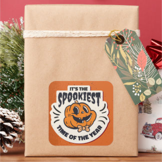 Cute Halloween Pumpkin Square Sticker