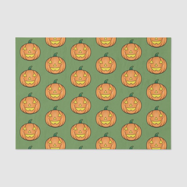 Cute Halloween Pumpkin Tissue Paper (Front)