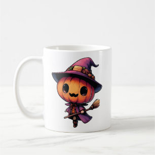 Cute Halloween pumpkin witch Coffee Mug