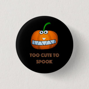 cute Halloween pumpkin with funny face 1 Inch Round Button