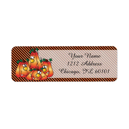 Cute Halloween Pumpkins Return Address Label