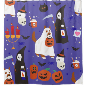 cute halloween puppy dog grim reaper