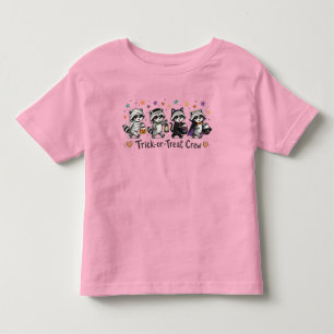 Cute Halloween Raccoon Trick or Treat Crew Toddler T-shirt
