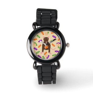Cute Halloween Rat and Pumpkin Watch