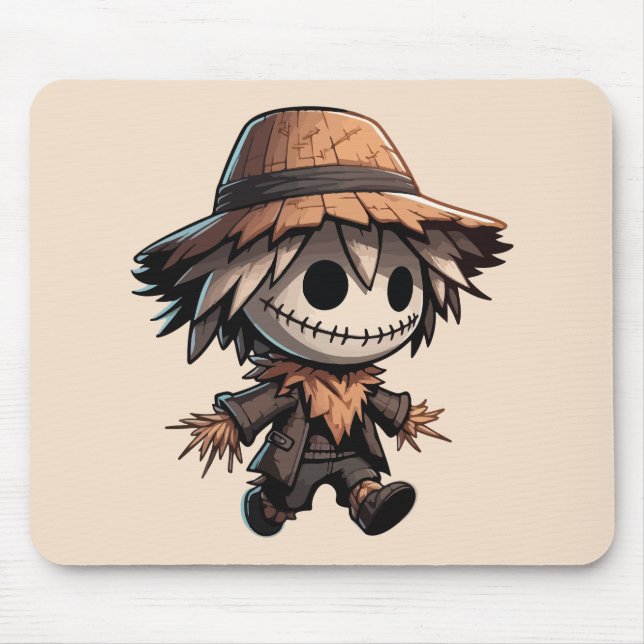 Cute Halloween Scarecrow Mouse Pad (Front)