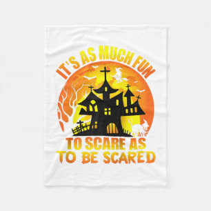 Cute Halloween Scared Decor Raglan Baseball Tee_1  Fleece Blanket