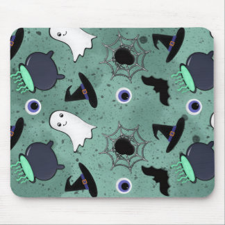 Cute Halloween Seamless Pattern Mouse Pad