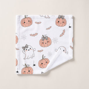 Cute Halloween Seamless Pattern Wash Cloth