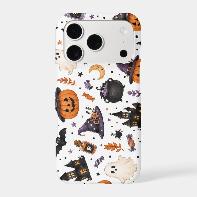 Cute Halloween Seamless Pattern with Black Cats (Back)