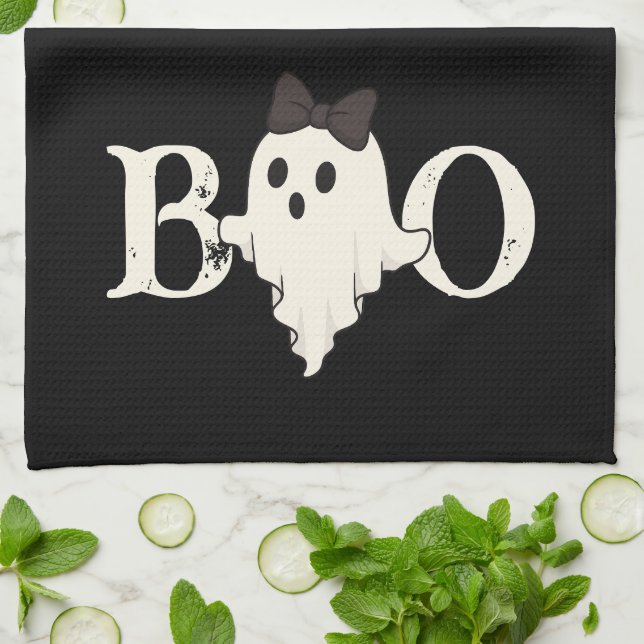 Cute Halloween Serviettes de cuisine - "Boo" Fantô