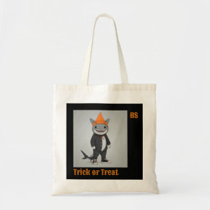 Cute Halloween shark in Disguise Trick or Treat Tote Bag