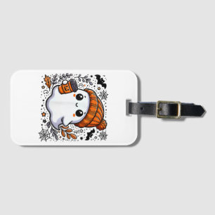 Cute Halloween Shirt for Women Halloween Ghost Cof Luggage Tag