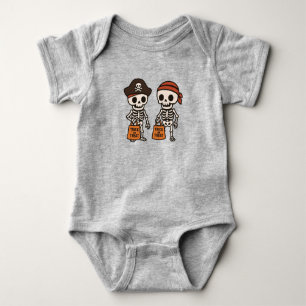 Cute Halloween Skeleton Pirates Baby Bodysuit