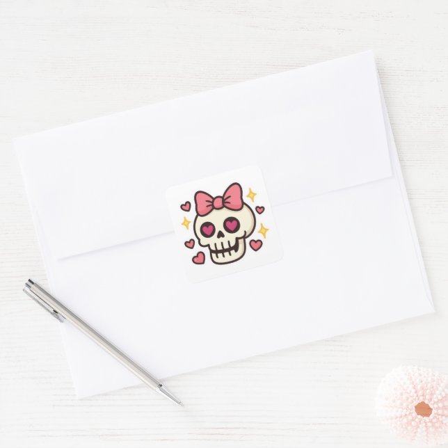Cute Halloween Skull sticker (Envelope)