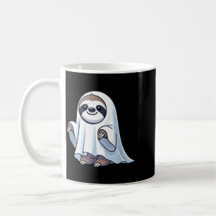 Cute Halloween Sloth Ghost Cartoon Spooky Sloth Coffee Mug
