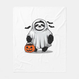 Cute Halloween Sloth T-Shirt Adorable and Spooky D Fleece Blanket