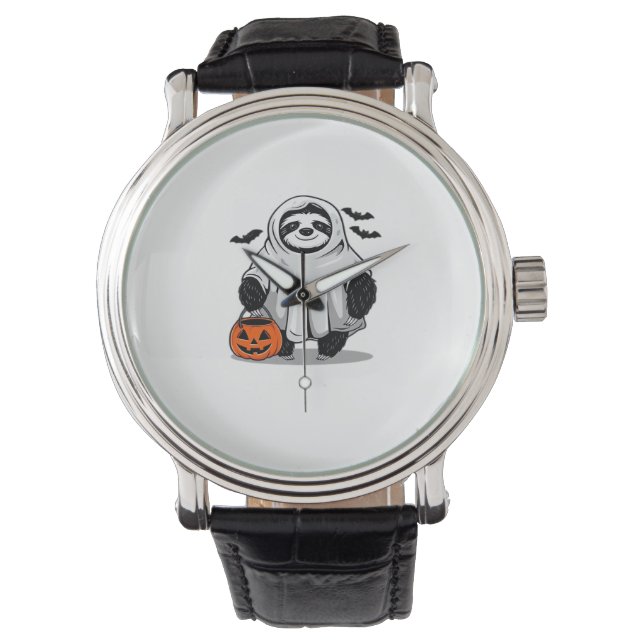 Cute Halloween Sloth T-Shirt Adorable and Spooky D Watch (Front)