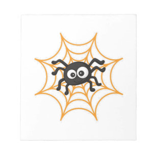 Cute Halloween Spider Poster Notepad