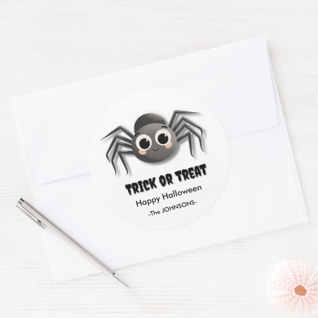 Cute Halloween Spider Sticker – Trick or Treat (Envelope)