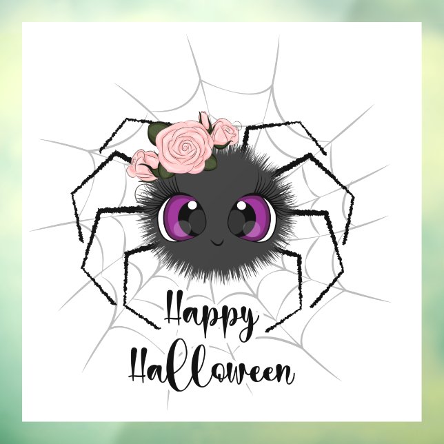 Cute Halloween Spider Window Cling (Sheet 3)